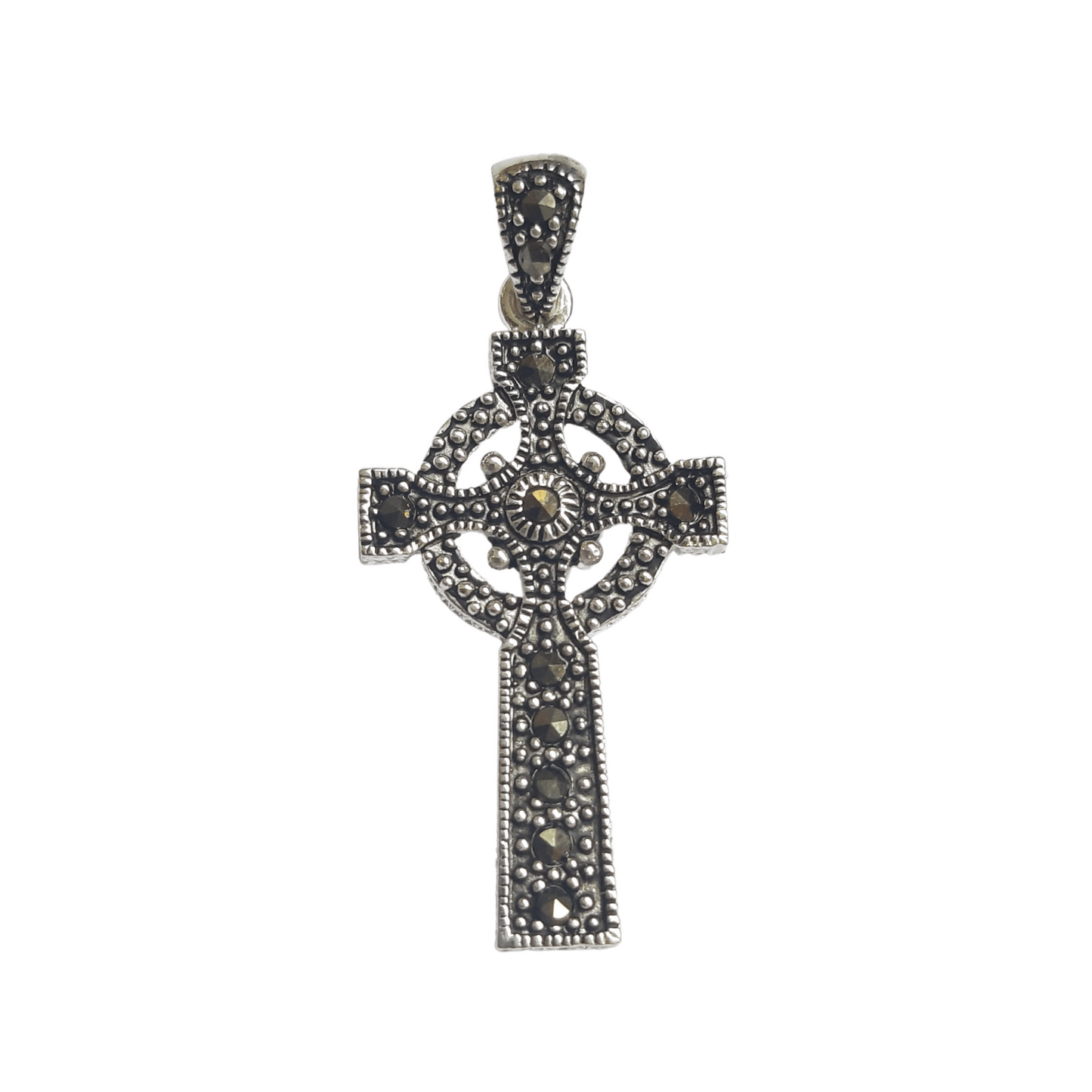 28mm Celtic Cross Marcasite