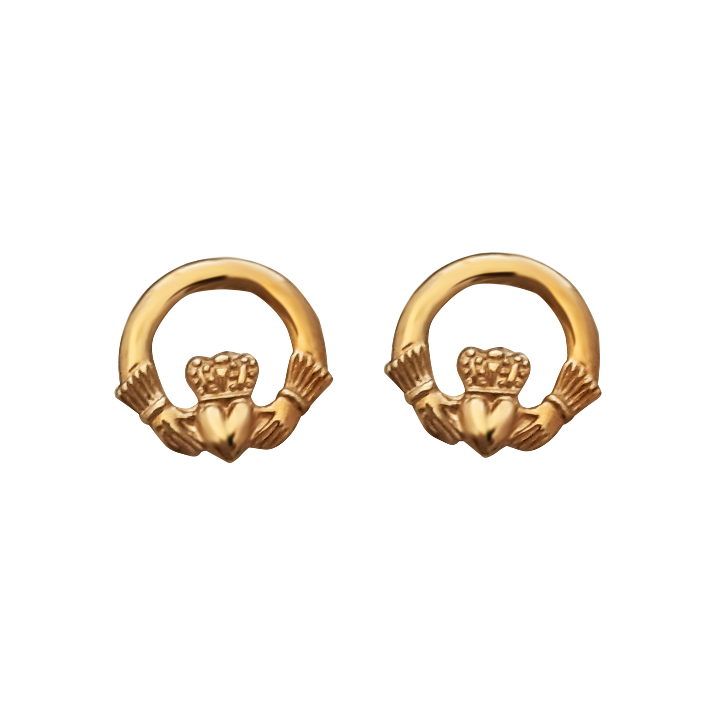 9ct Claddagh Stud
