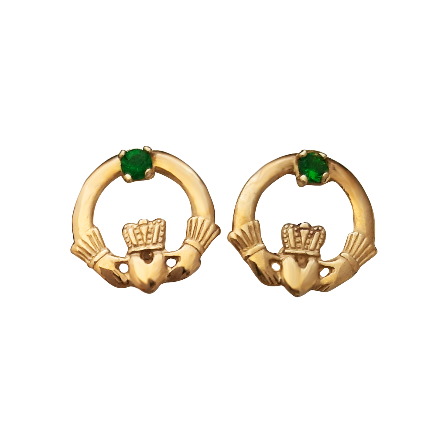 9ct Clad Stud Green Claw