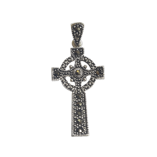 28mm Celtic Cross Marcasite