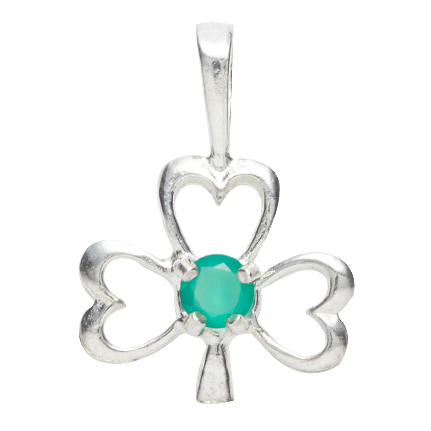 Small Open Shamrock Green Cz