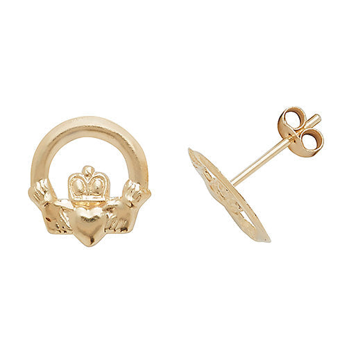 9ct Small Claddagh Stud