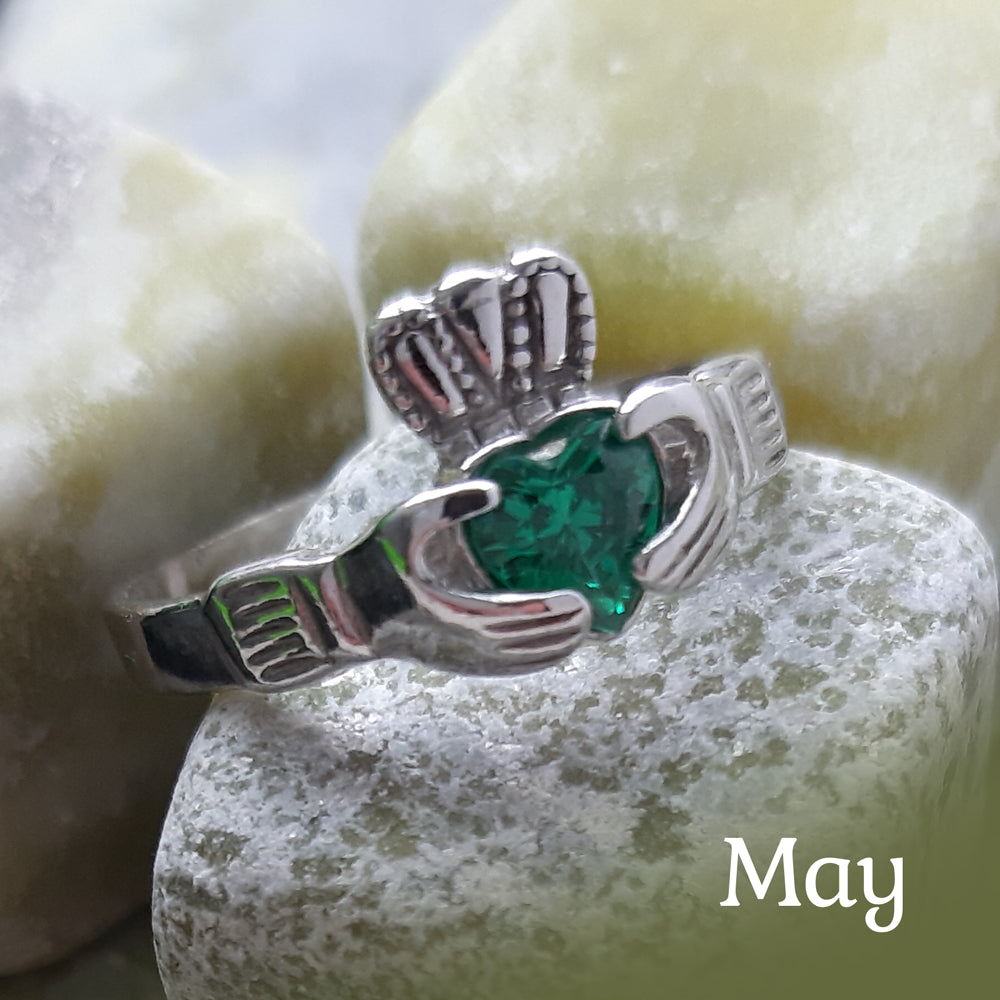 Birthstone Claddagh Ring