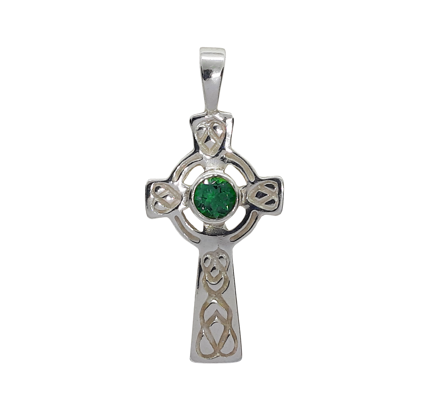 Celtic Cross Green CZ